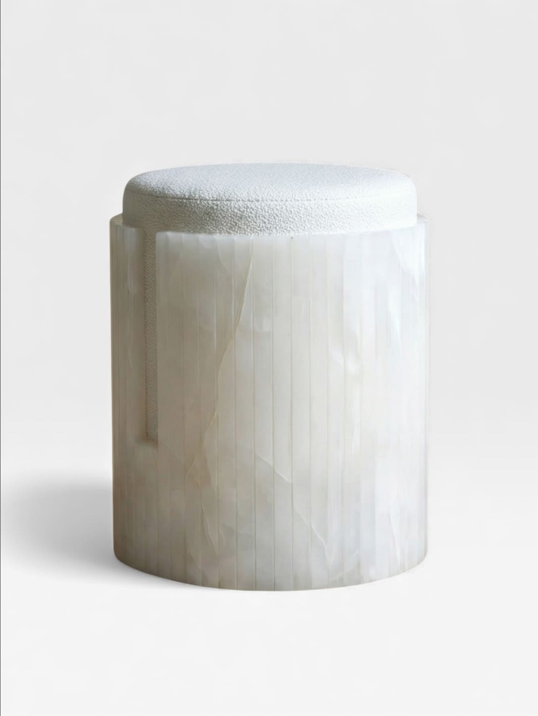 Stool WHITE ONYX DOLCE STOOL MARBERA