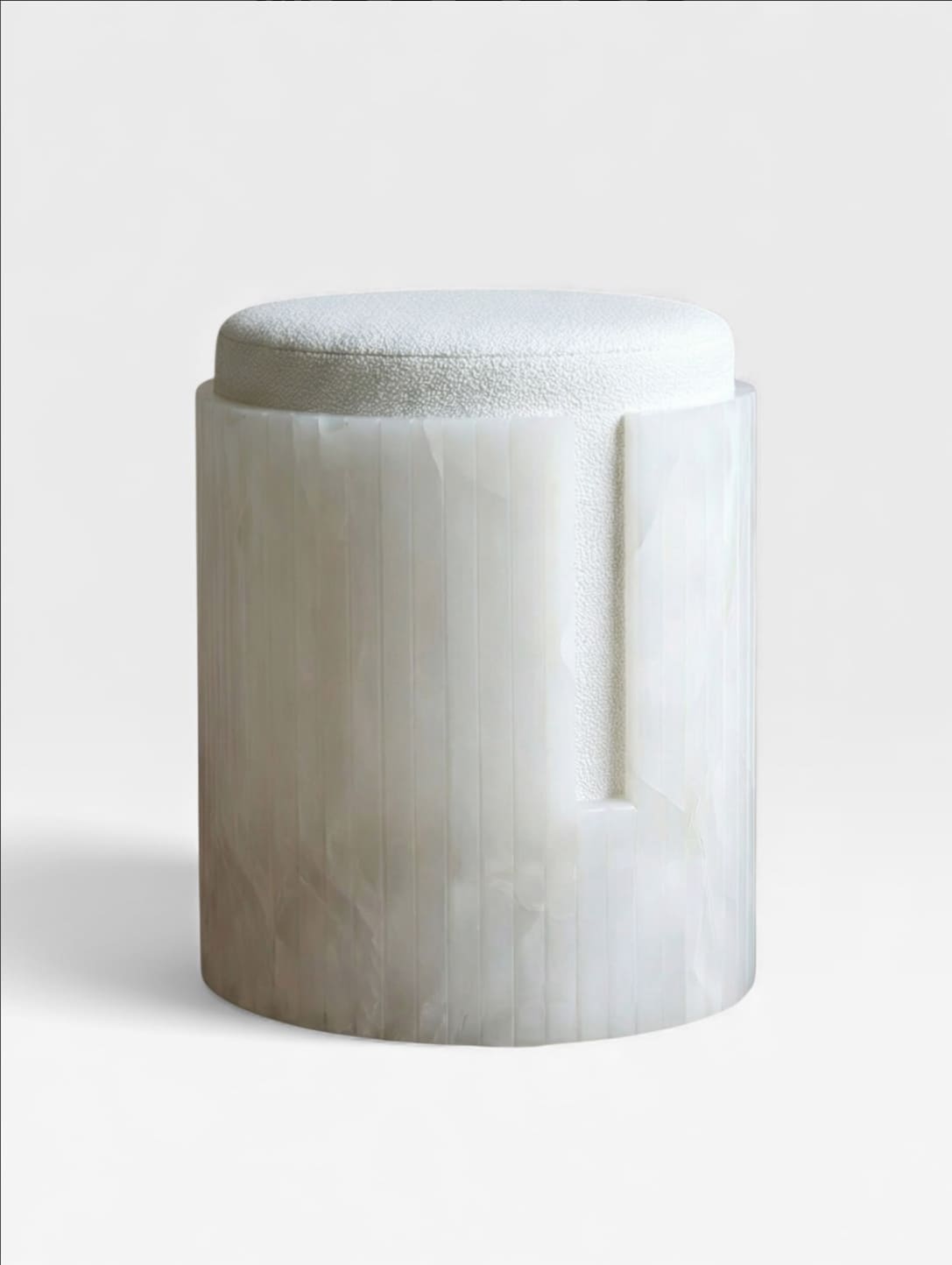 Stool WHITE ONYX DOLCE STOOL MARBERA