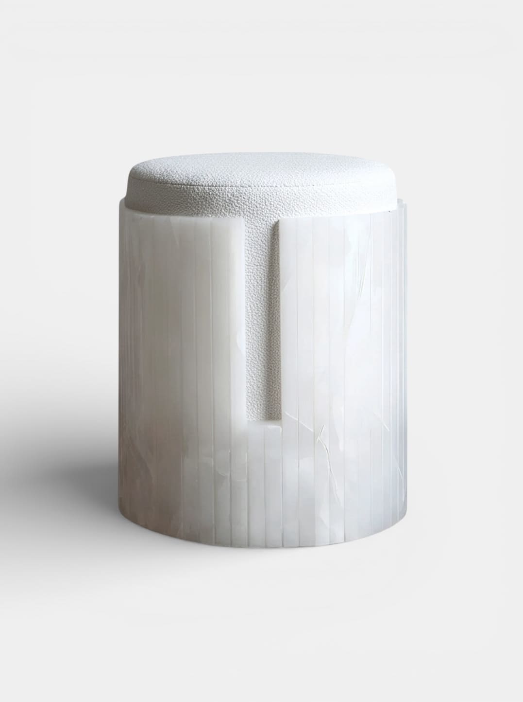 Stool WHITE ONYX DOLCE STOOL MARBERA