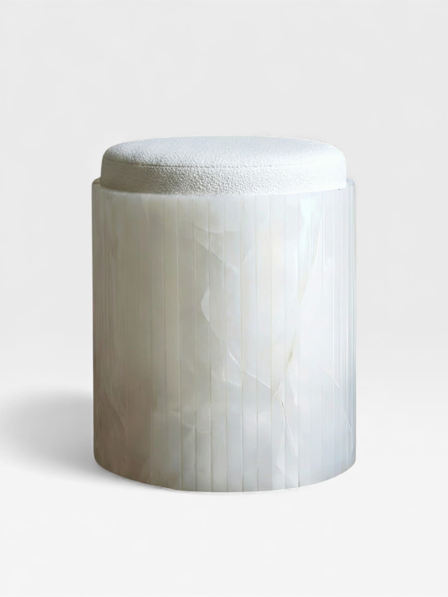Stool WHITE ONYX DOLCE STOOL MARBERA