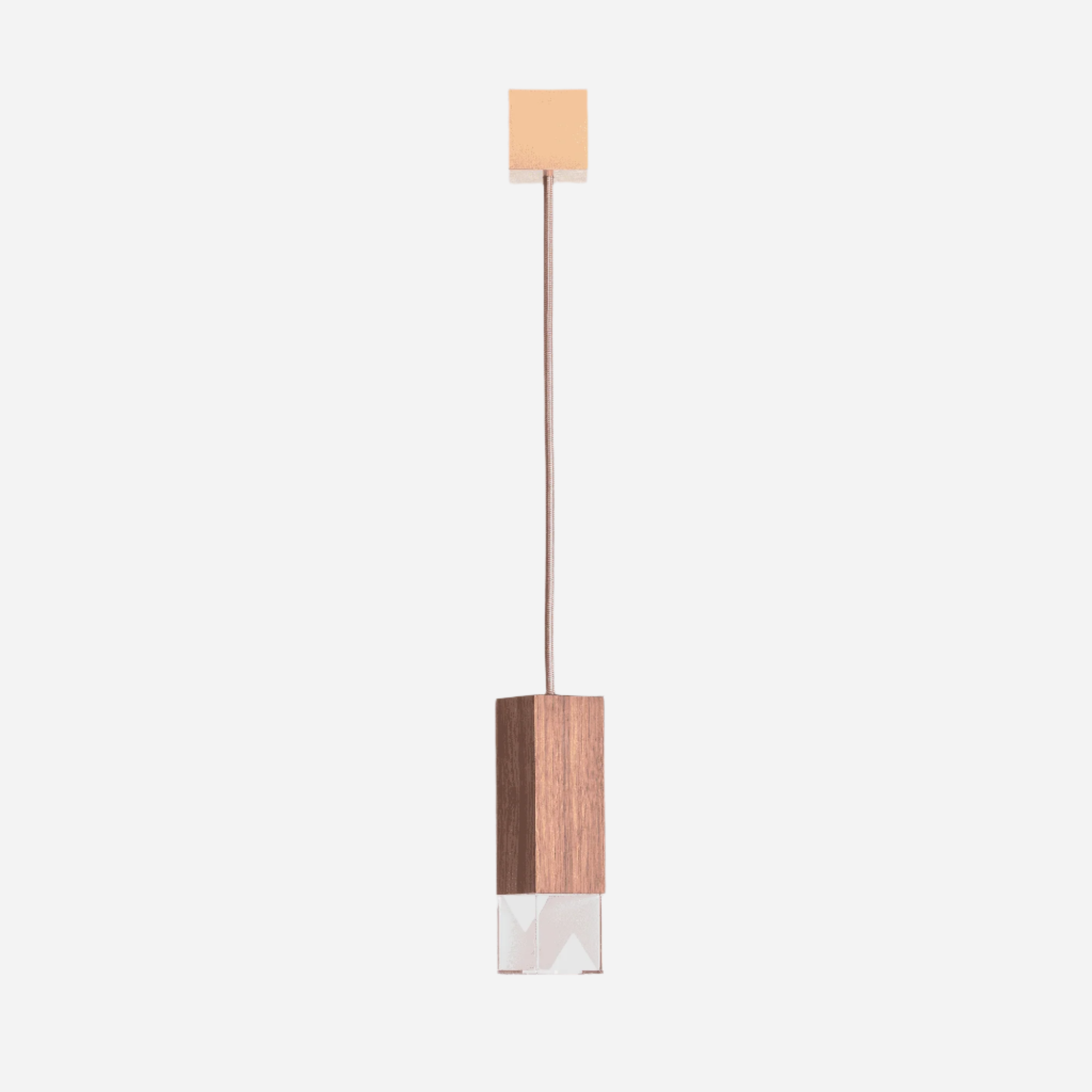 Suspended Lamp Canaletto Walnut Wood W/ Natural Oil Finish LAMP/ONE - WOOD | SINGLE SUSPENSION FORMAMINIMA
