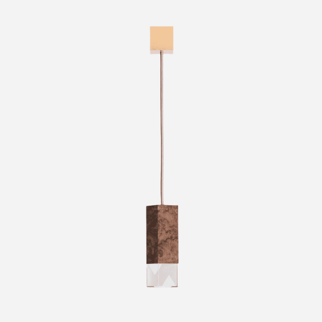 Suspended Lamp Walnut Briarwood LAMP/ONE - WOOD | SINGLE SUSPENSION FORMAMINIMA