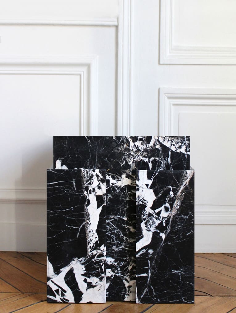 Table GABI BLACK ANTIQUE MARBLE TABLE MARBERA