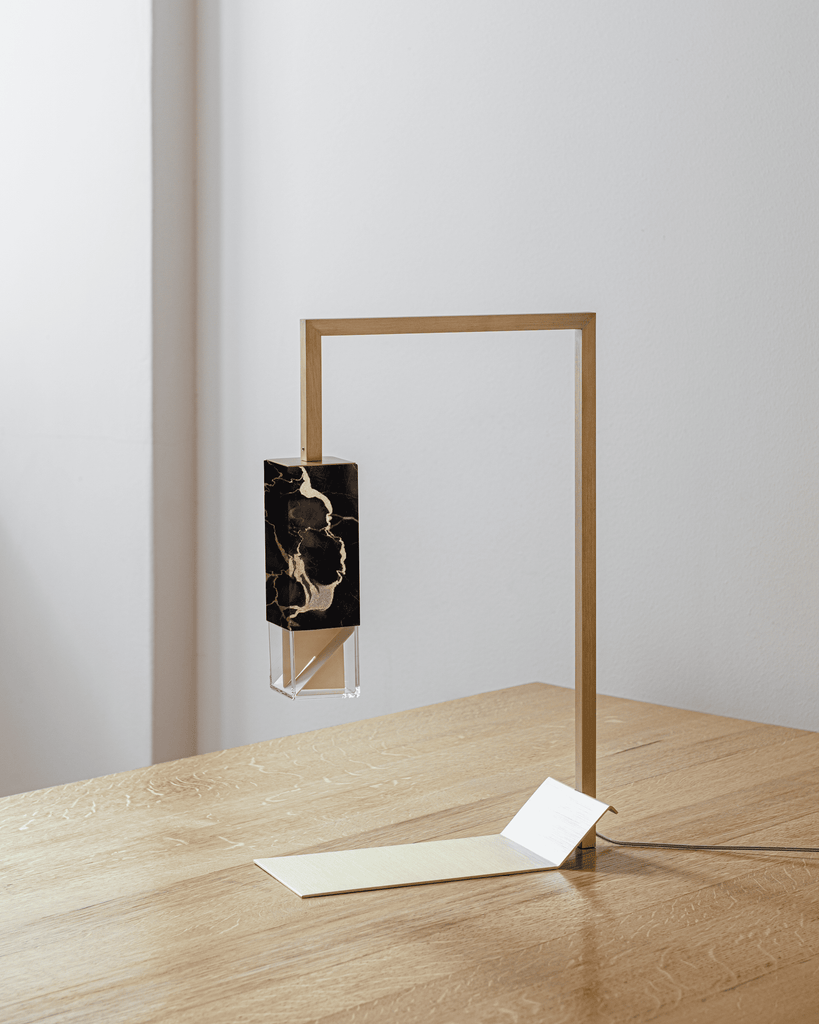 Table Lamp Green Alpes Marble LAMP/ TWO -  MARBLE | TABLE LAMP FORMAMINIMA