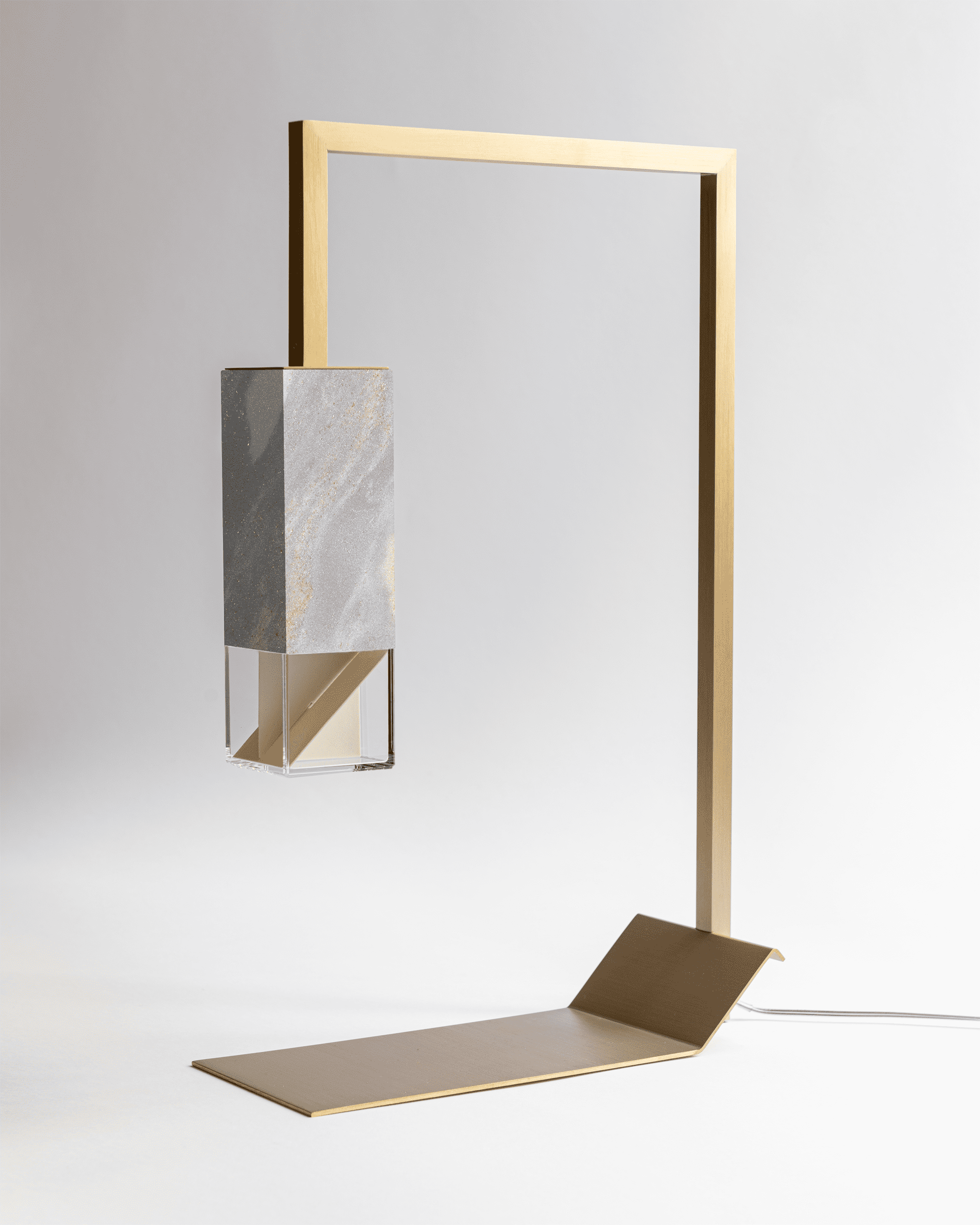 Table Lamp Palissandro Blu Nuvolato Marble LAMP/ TWO -  MARBLE | TABLE LAMP FORMAMINIMA