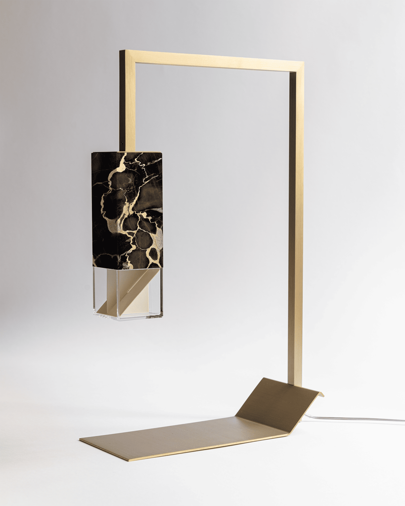 Table Lamp Portoro Gold Vein Marble LAMP/ TWO -  MARBLE | TABLE LAMP FORMAMINIMA
