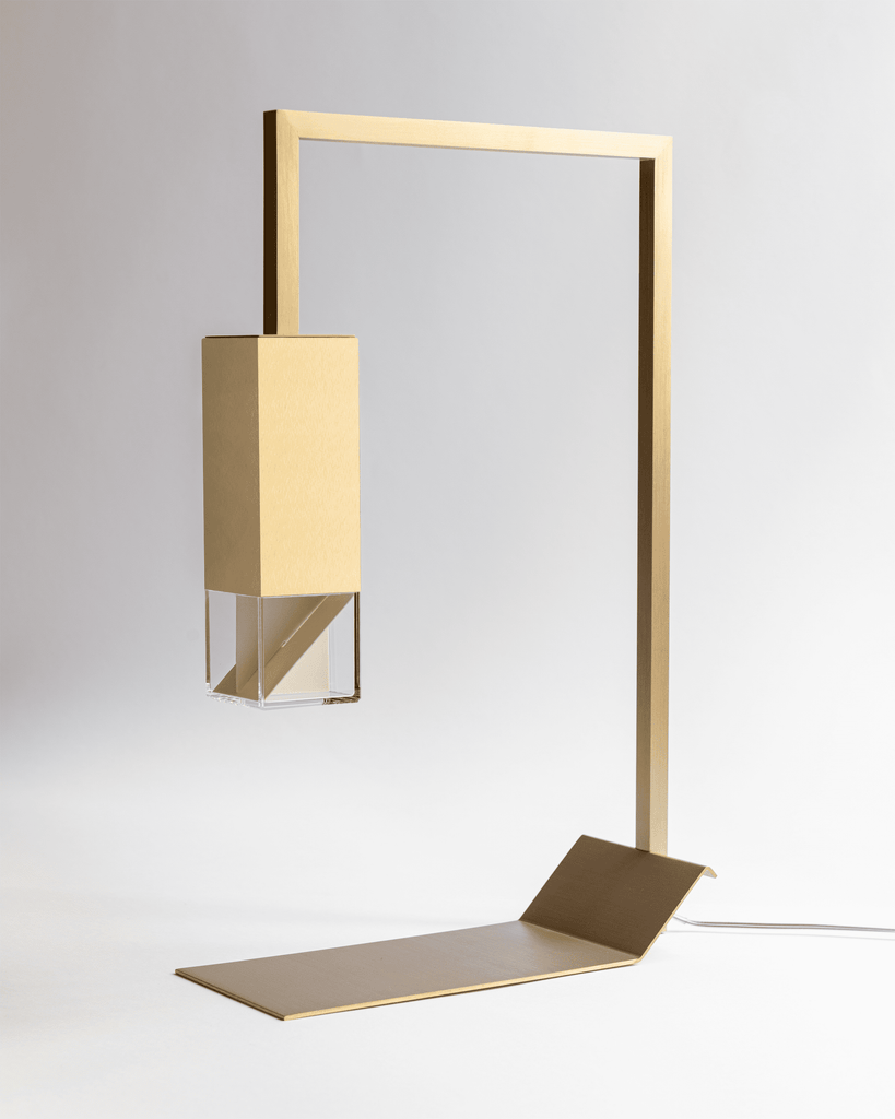Table Lamp Satin Golden Matt  Finish LAMP/ TWO -  BRASS | TABLE LAMP FORMAMINIMA
