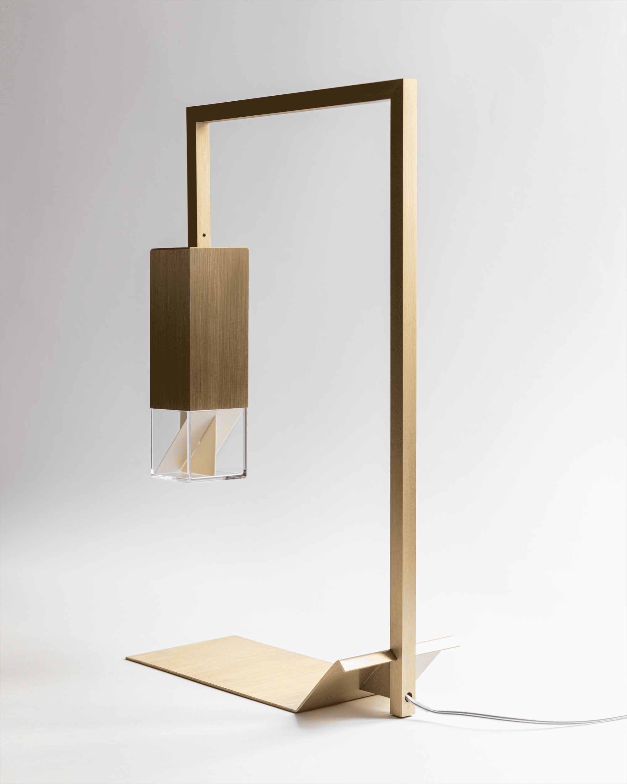 Table Lamp Striped Burnished Brushed Finish LAMP/ TWO -  BRASS | TABLE LAMP FORMAMINIMA