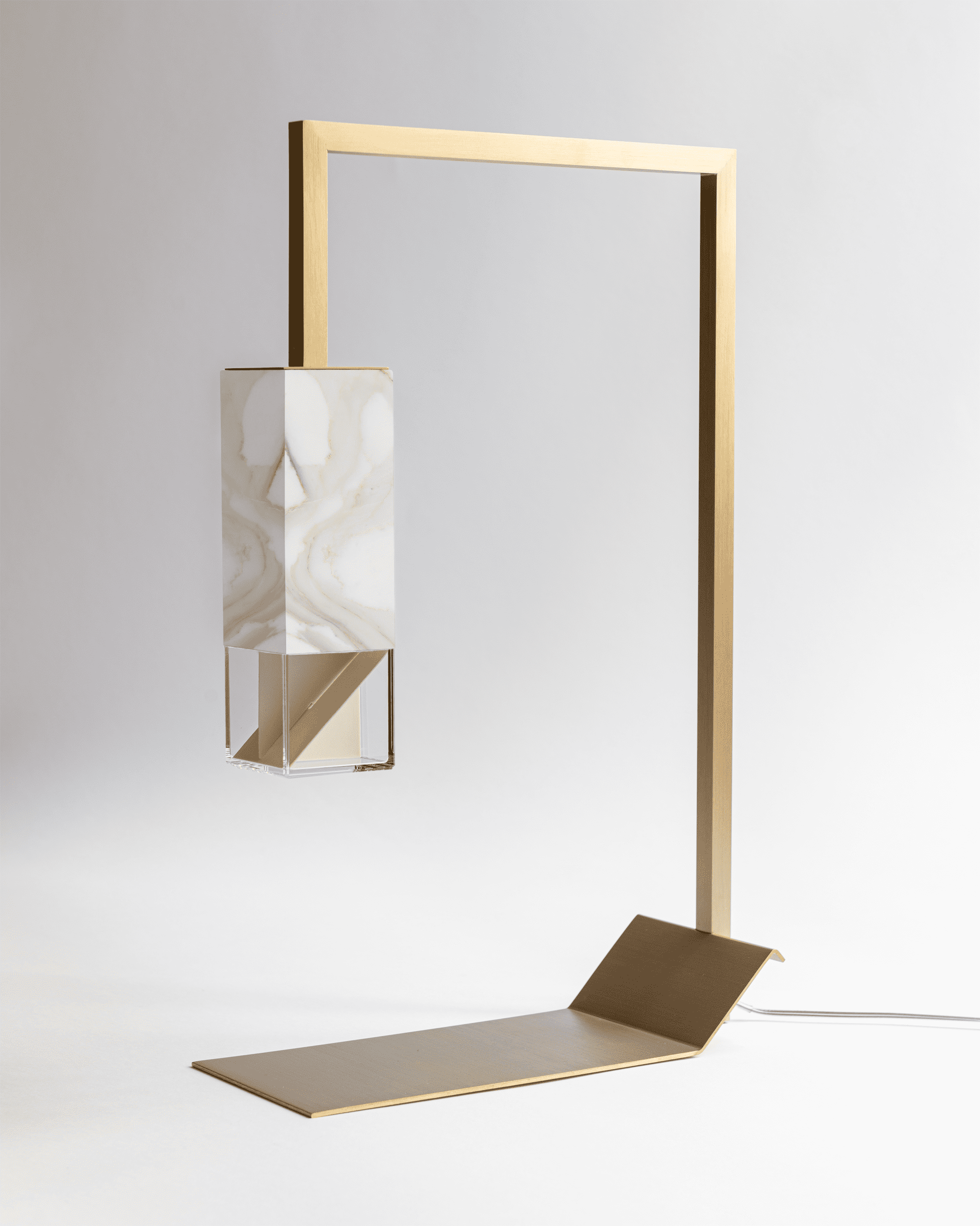Table Lamp White Calacatta Marble LAMP/ TWO -  MARBLE | TABLE LAMP FORMAMINIMA