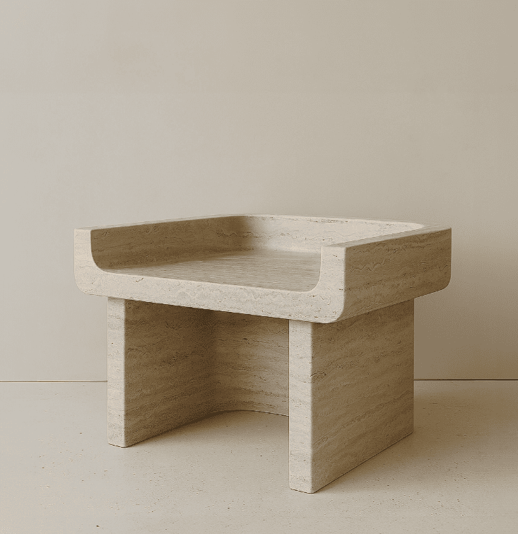 Table SORA TRAVERTINE CHAIR MARBERA