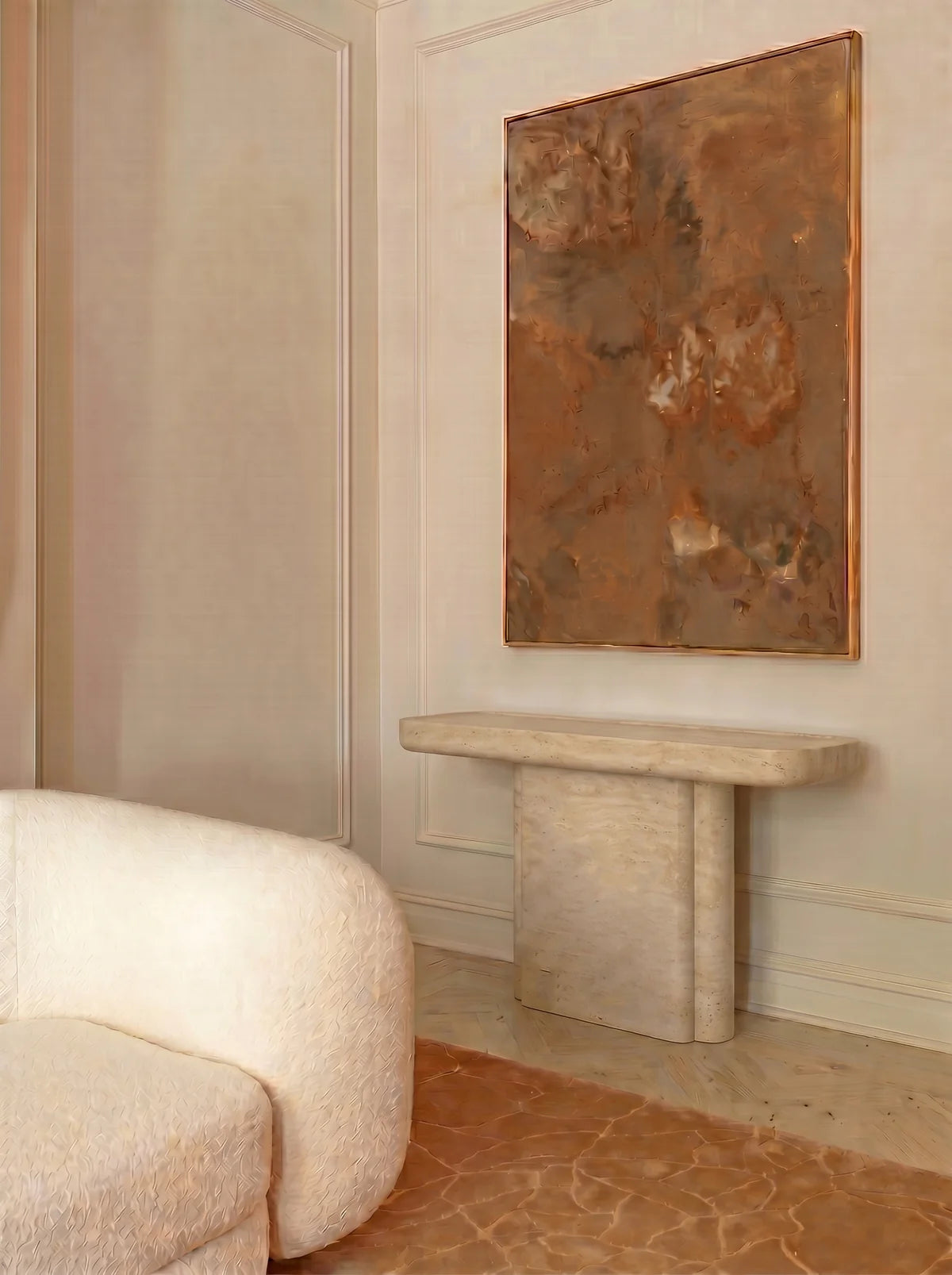 UGO TRAVERTINE CONSOLE