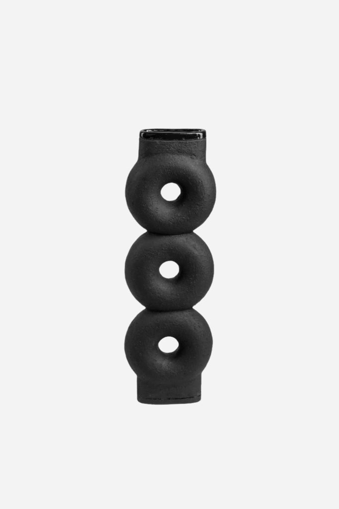 Vase Black KUMANEC TRIPLE VASE FAINA
