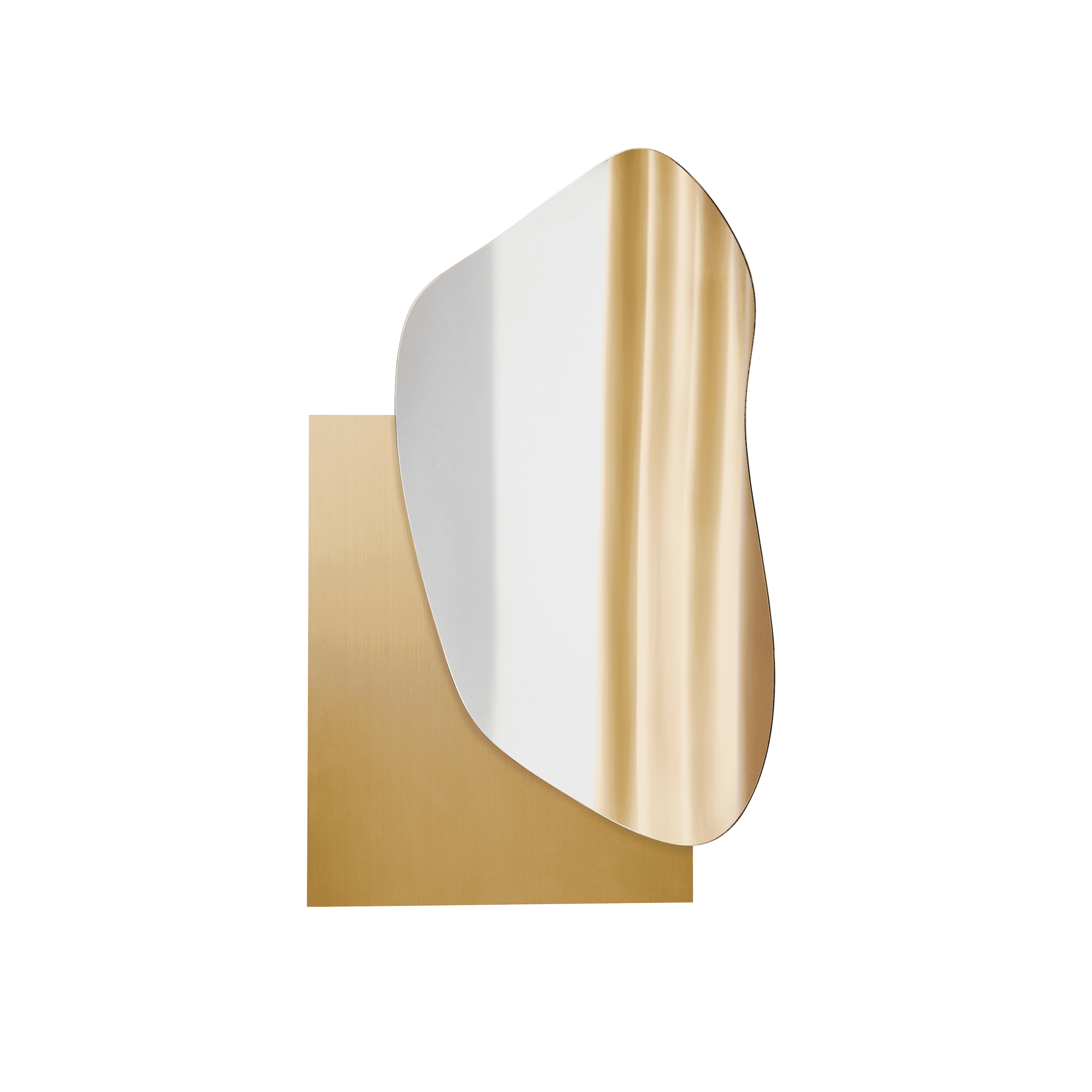 Wall Mirror Brushed Brass LAKE MIRROR 1 NOOM