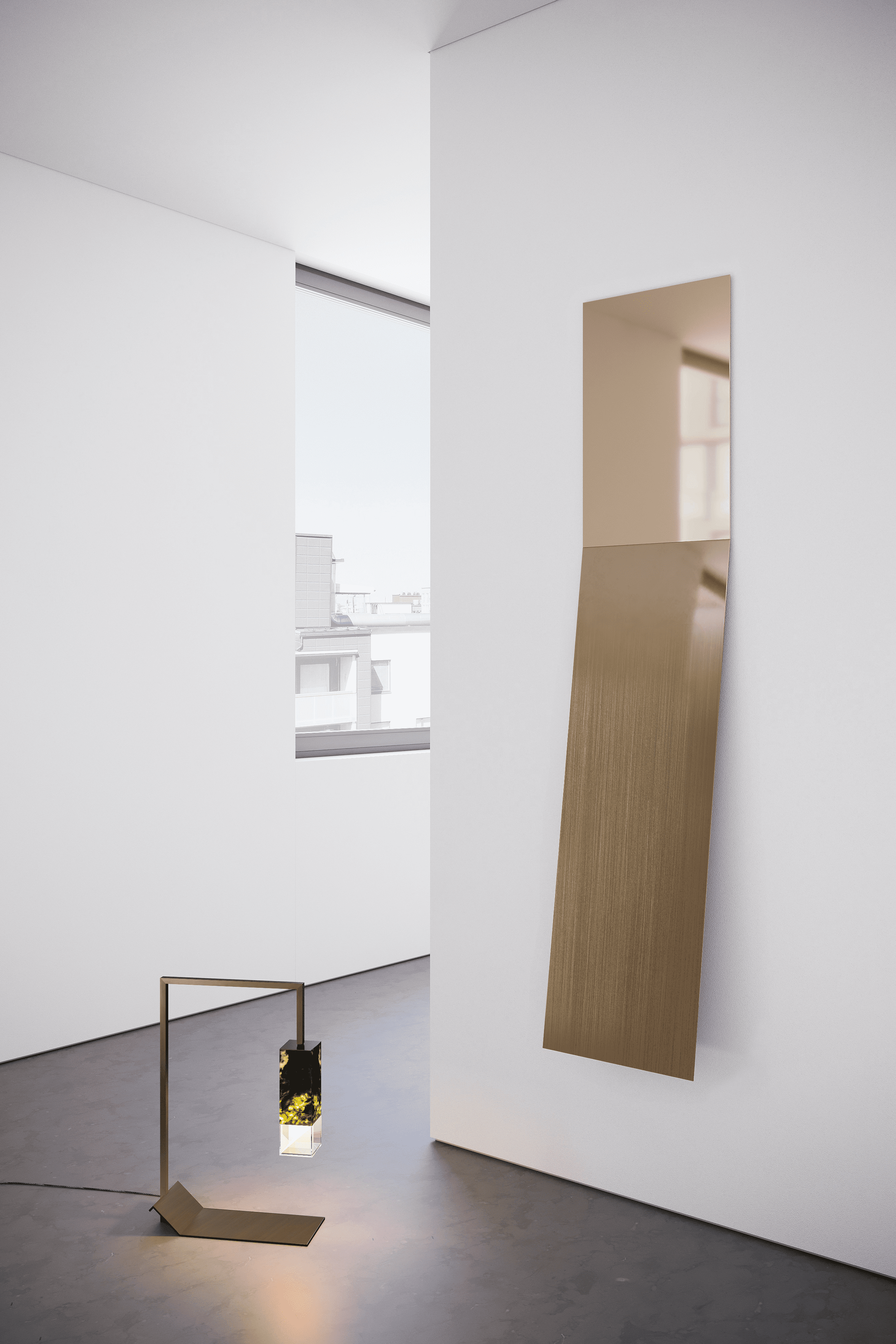 Wall Mirror MIRROR/ZERO FADING BRASS FORMAMINIMA