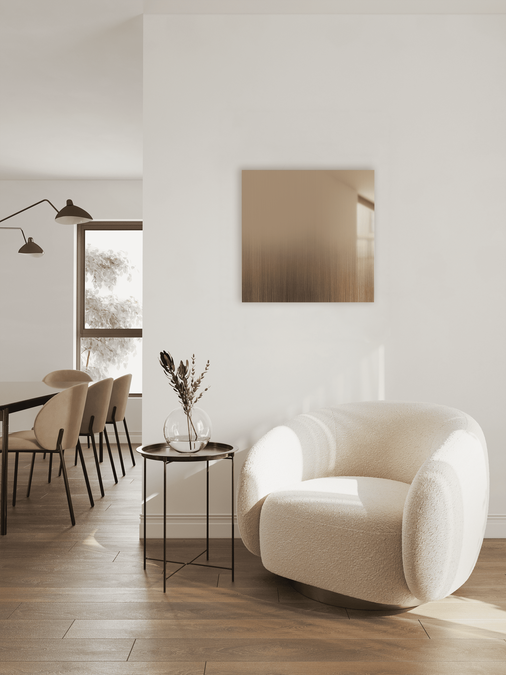 Wall Mirror MIRROR/ZERO FADING BRASS | SQUARE SERIES FORMAMINIMA