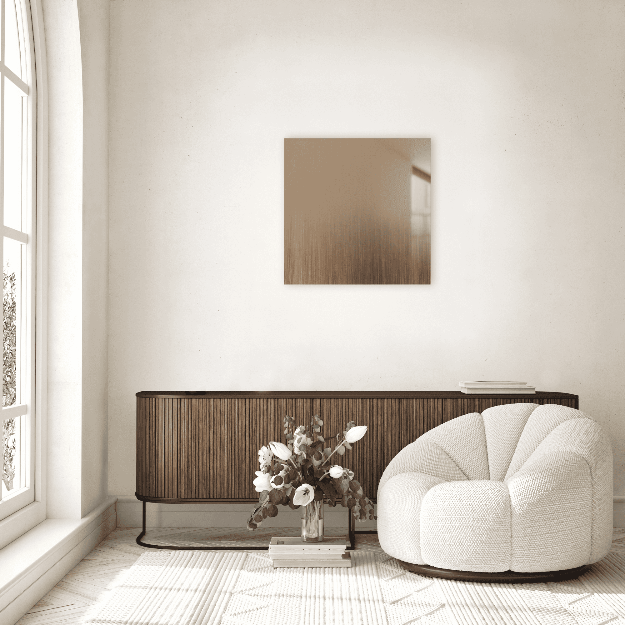 Wall Mirror MIRROR/ZERO FADING BRASS | SQUARE SERIES FORMAMINIMA