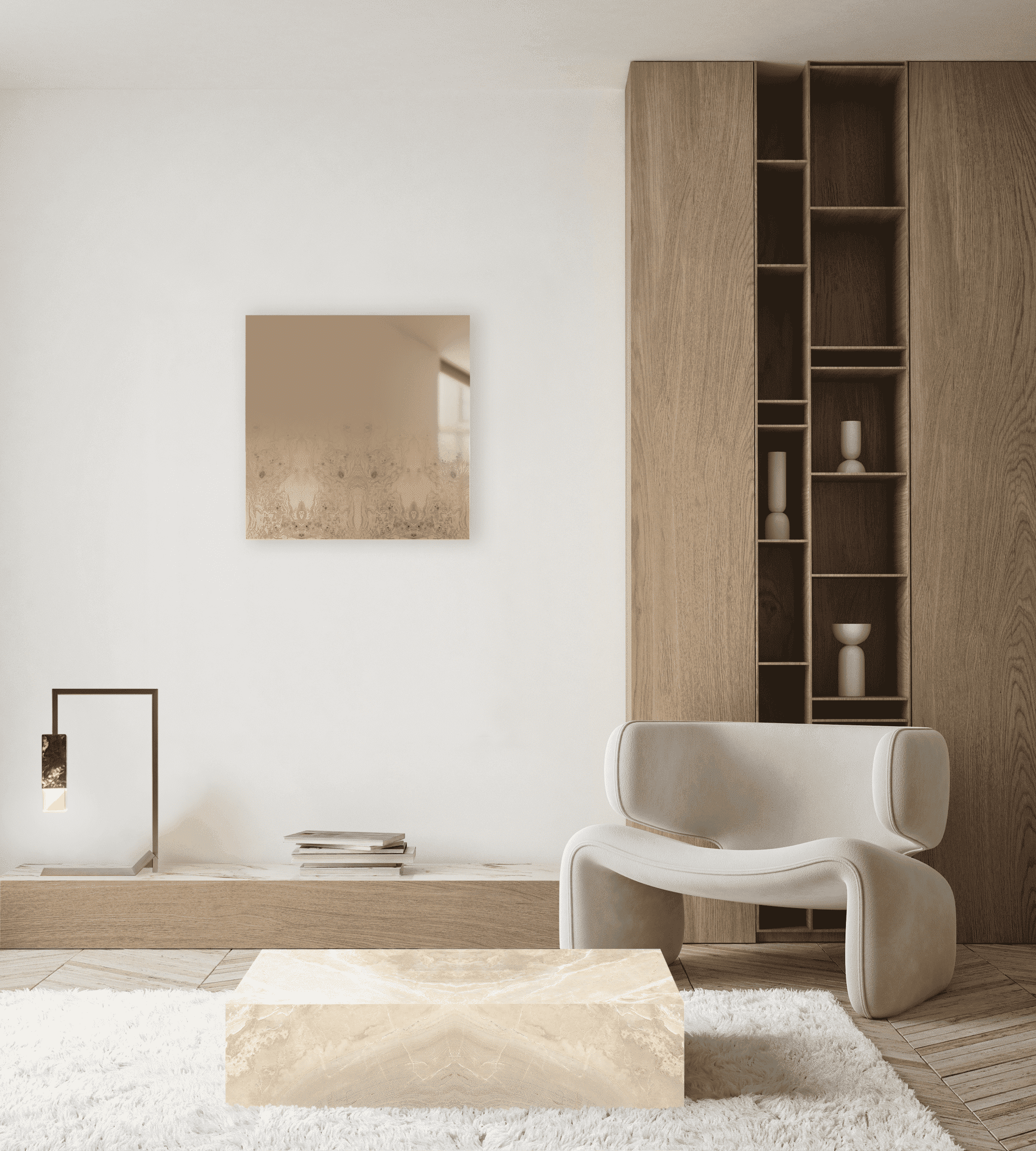Wall Mirror MIRROR/ZERO FADING WOOD | SQUARE SERIES FORMAMINIMA