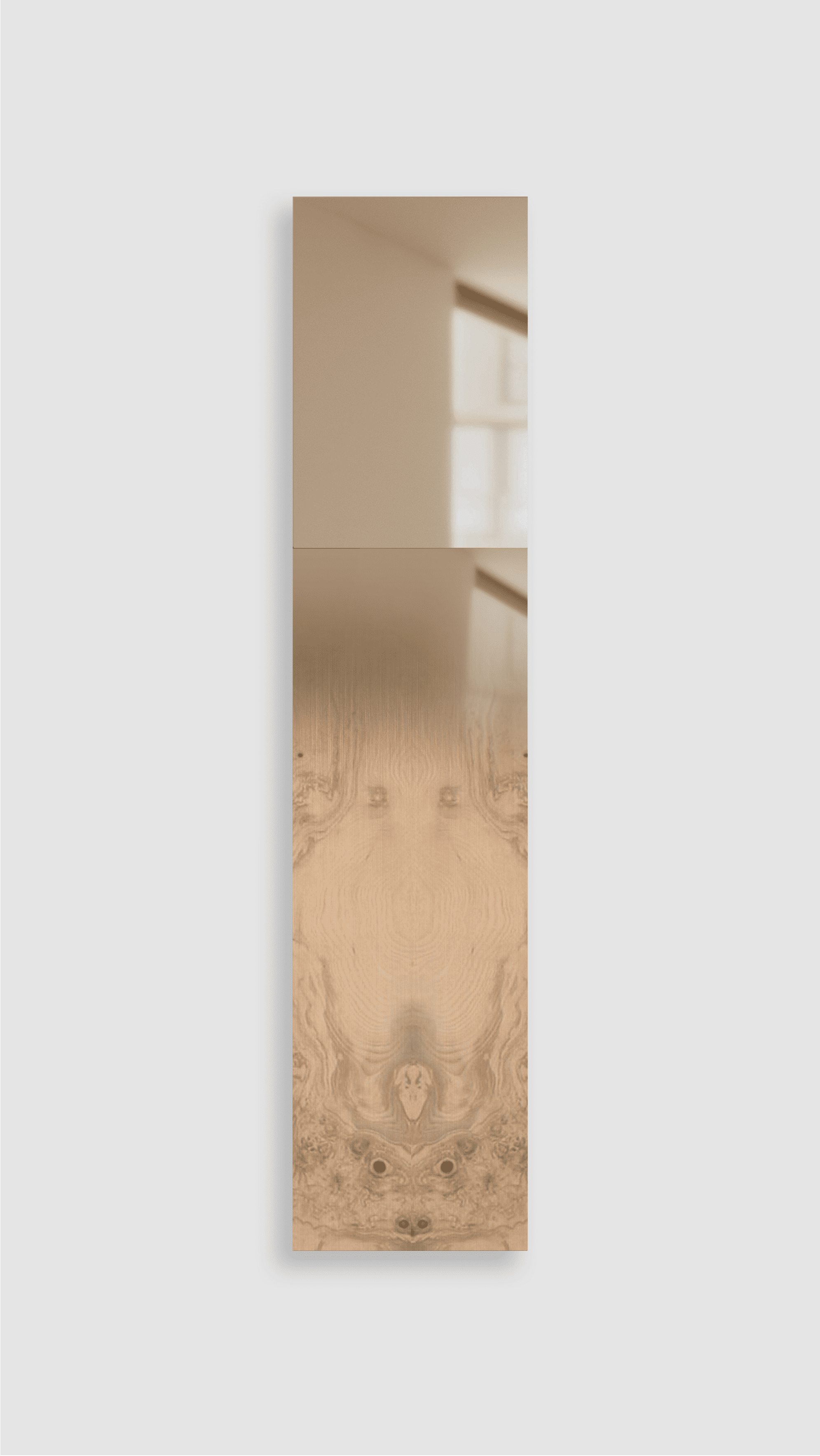 Wall Mirror Olive Burlwood Veneer MIRROR/ZERO FADING WOOD FORMAMINIMA