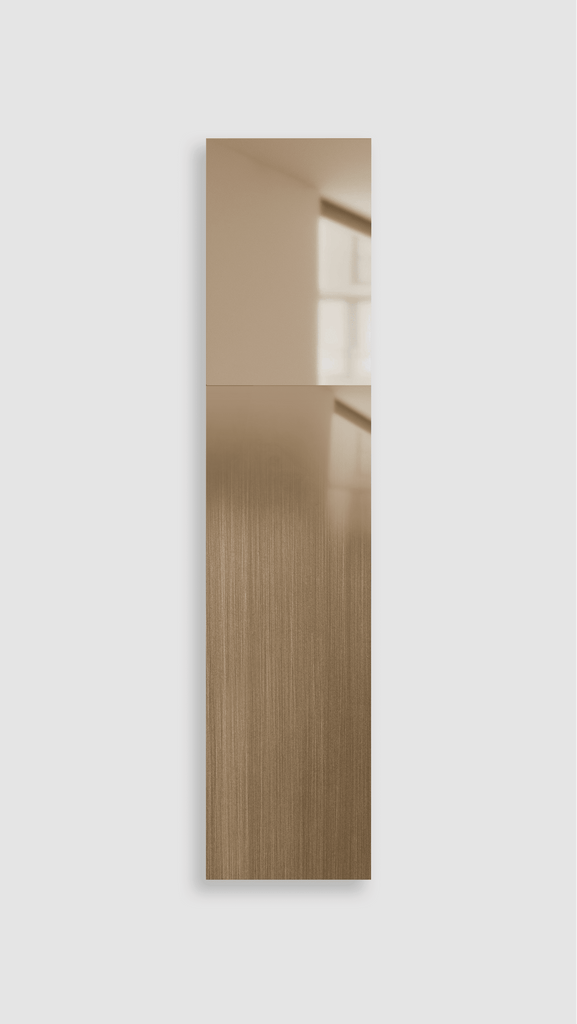 Wall Mirror Striped Burnished Brushed MIRROR/ZERO FADING BRASS FORMAMINIMA