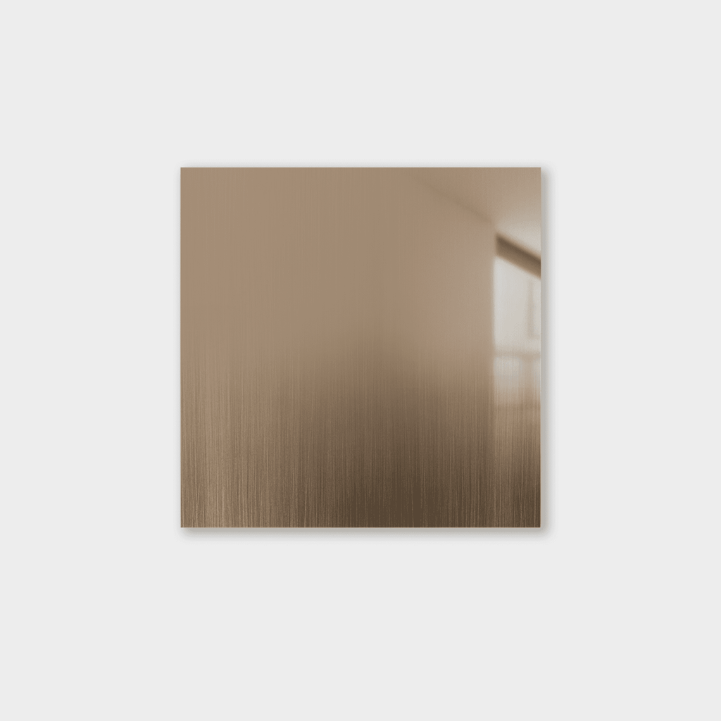 Wall Mirror Striped Burnished Brushed MIRROR/ZERO FADING BRASS | SQUARE SERIES FORMAMINIMA