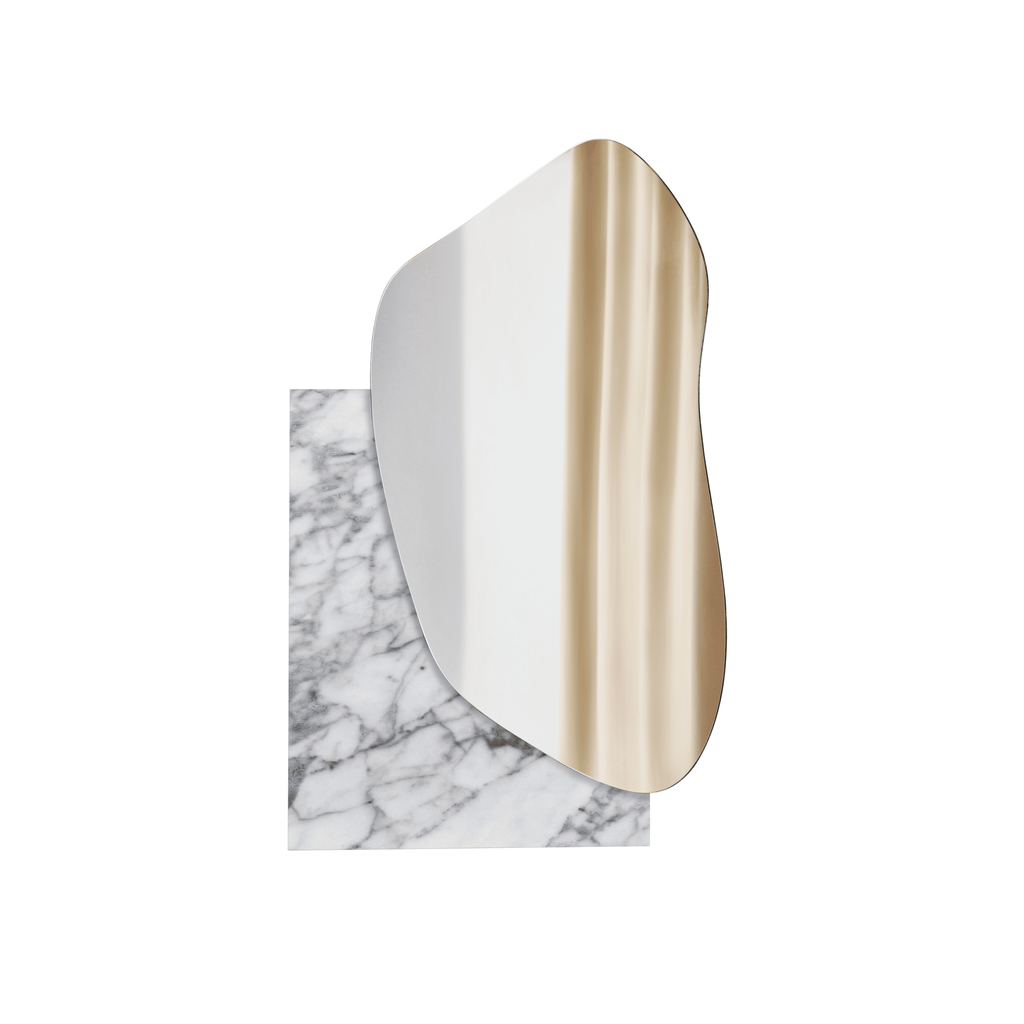 Wall Mirror White Marble Statuario LAKE MIRROR 1 NOOM